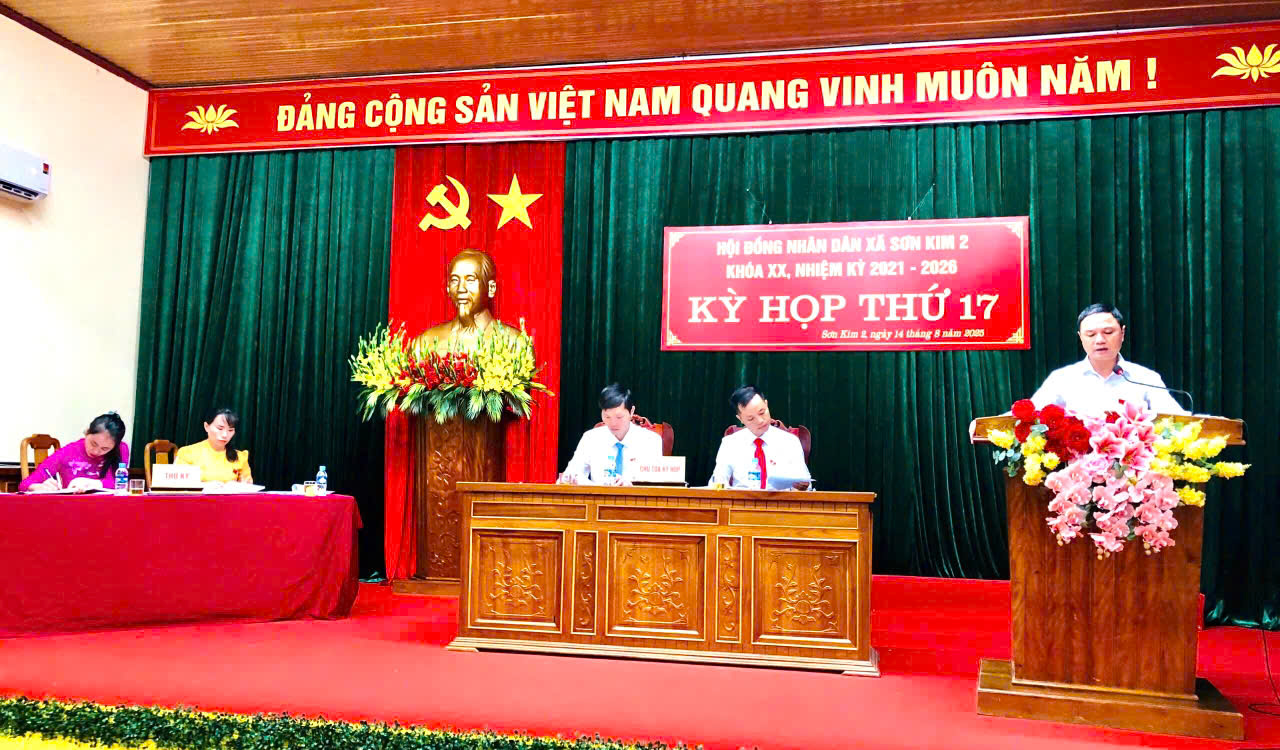 Kỳ họp thứ 17 - HĐND xã Sơn Kim 2, tỉnh Hà Tĩnh, nhiệm kỳ 2021 – 2026