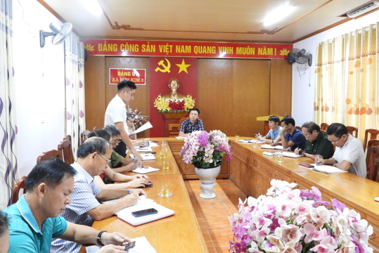 Đảng ủy xã tổ chức hội nghị giao ban định kỳ với các chi bộ thôn