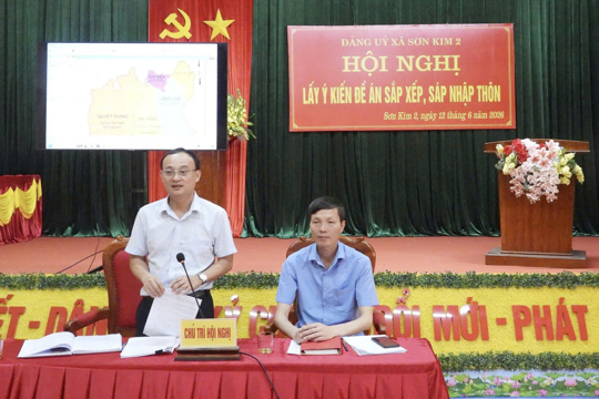 Sơn Kim 2 triển khai kế hoạch lấy ý kiến nhân dân về đề án sắp xếp thôn
