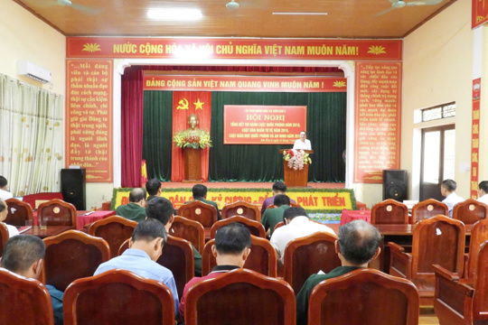 Sơn Kim 2: tổ chức hội nghị tổng kết thực hiện luật quốc phòng, luật dân quân tự vệ và luật giáo dục quốc phòng và an ninh