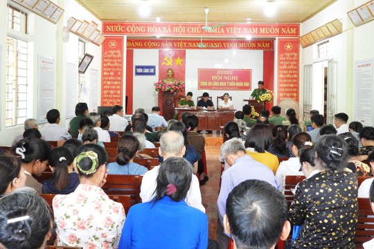 Xã Sơn Kim 2: Ra mắt mô hình “Dòng họ Vì tự quản về an ninh, trật tự” và tổ chức hội nghị Công an lắng nghe ý kiến Nhân dân