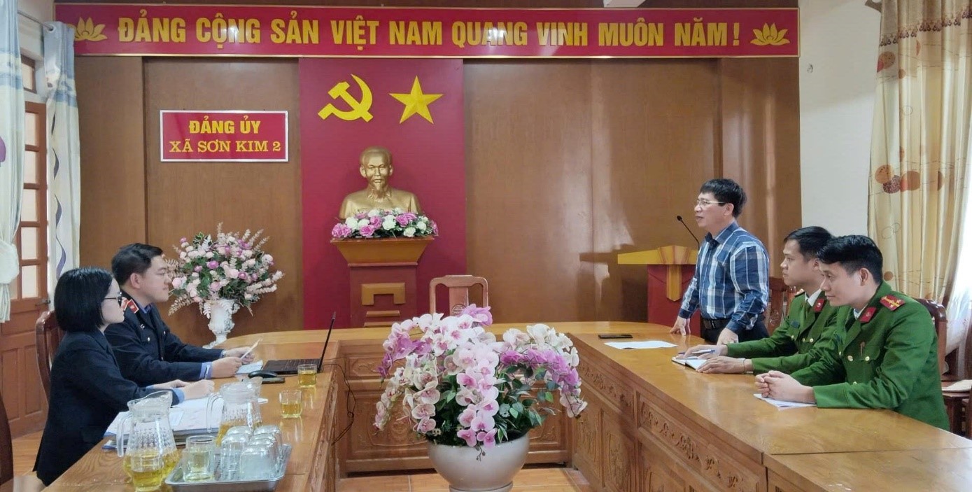 VIỆN KSND KHU VỰC 5 – HÀ TĨNH KIỂM SÁT CÔNG TÁC THI HÀNH ÁN HÌNH SỰ TẠI XÃ SƠN KIM 2 